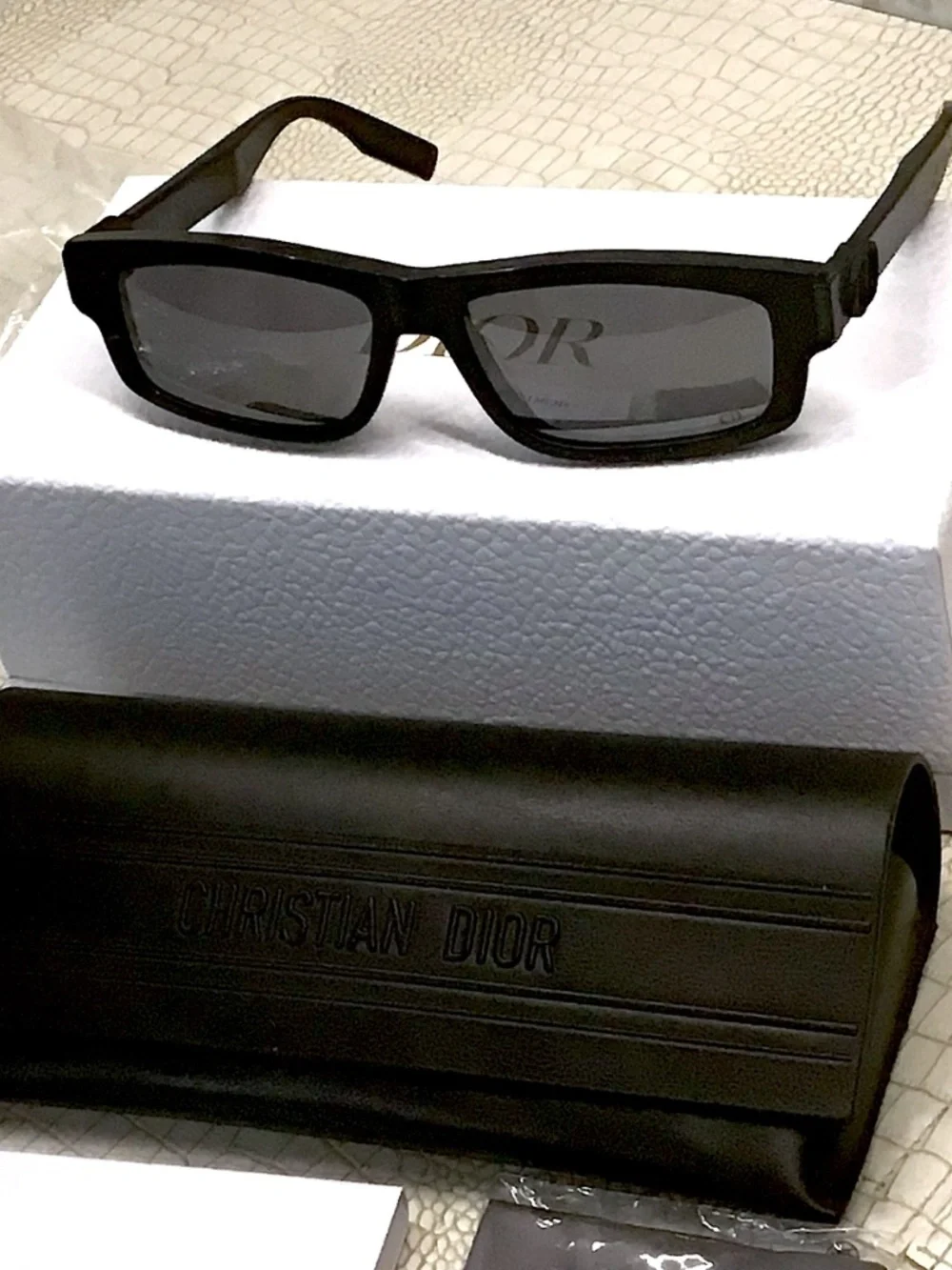 Rare Dior CD Icon S2I 10A4 Sunglasses Men's Sleek Black Mirror Lens Rxable 140mm